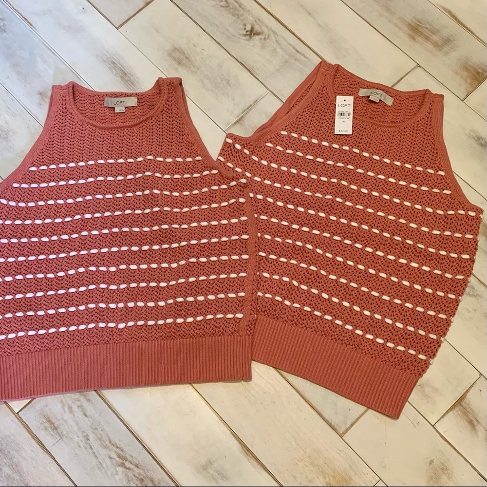 New LOFT bobble sweater tank Sz. M + L